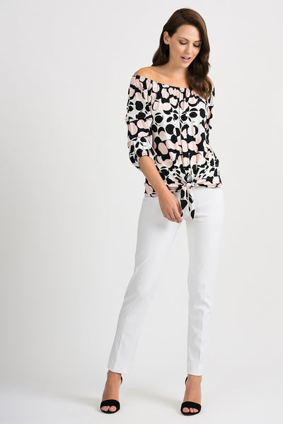 Women's Joseph Ribkoff | Off the Shoulder Top | Vanilla and Black