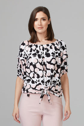 Women's Joseph Ribkoff | Off the Shoulder Top | Vanilla and Black
