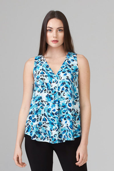 Women's Joseph Ribkoff | Sleeveless Watercolour Blouse | Blue