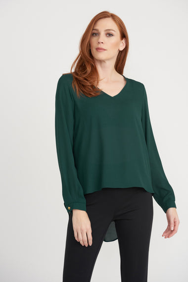 Women's Joseph Ribkoff | Breezy Pleated Accent Top | Pine