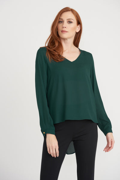 Women's Joseph Ribkoff | Breezy Pleated Accent Top | Pine