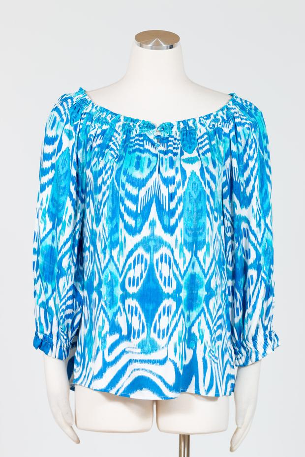 Women's Tribal, Off or On Shoulder Peasant Top