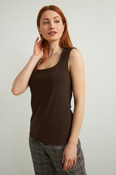 Women's Joseph Ribkoff | Square Neck Tank Top | Mocha