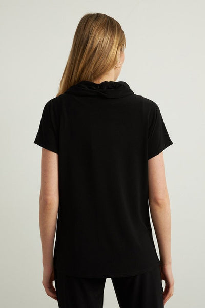 Women's Joseph Ribkoff | Knit Geometric Top | Black and Vanilla