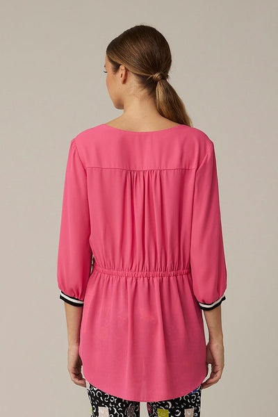 Women's Joseph Ribkoff | Drawstring Waist Top | Raspberry Sorbet