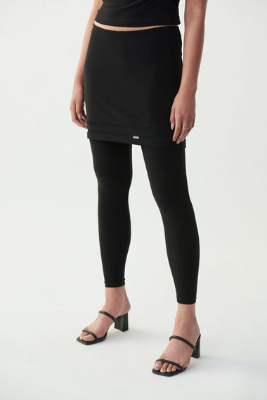 Women's Joseph Ribkoff | Legging with Skirting Inspired Layer | Black