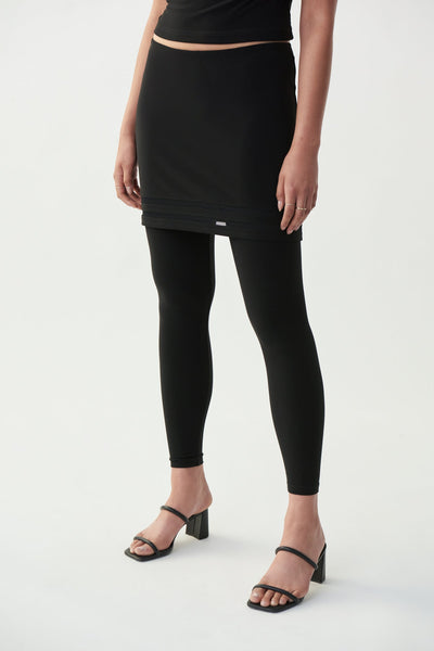 Women's Joseph Ribkoff | Legging with Skirting Inspired Layer | Black