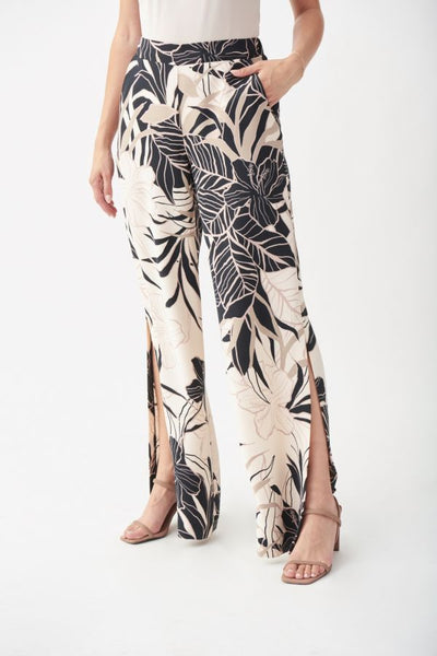 Women's Joseph Ribkoff | Flowing Tropical Wide Leg Pant | Beige