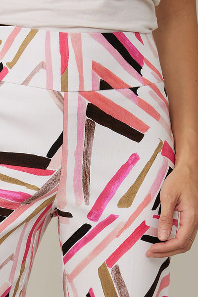 Women's Joseph Ribkoff | Cropped Abstract Print Pants | Vanilla Multi