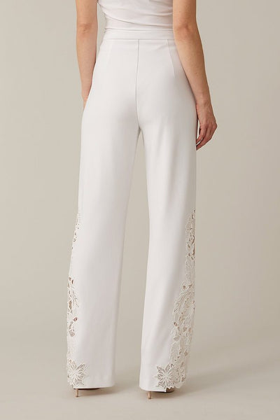 Women's Joseph Ribkoff | Flowing Lace Detail Wide Leg Pant | Midnight