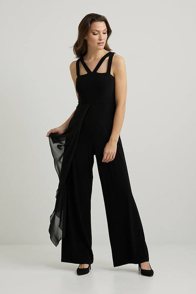 Women's Joseph Ribkoff | Sheer Overlay Jumpsuit | Black