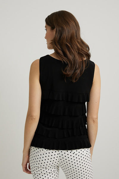 Women's Joseph Ribkoff | Tiered Ruffle Top | Black