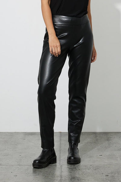 Women's Joseph Ribkoff | Faux Leather Slimming Pant | Black