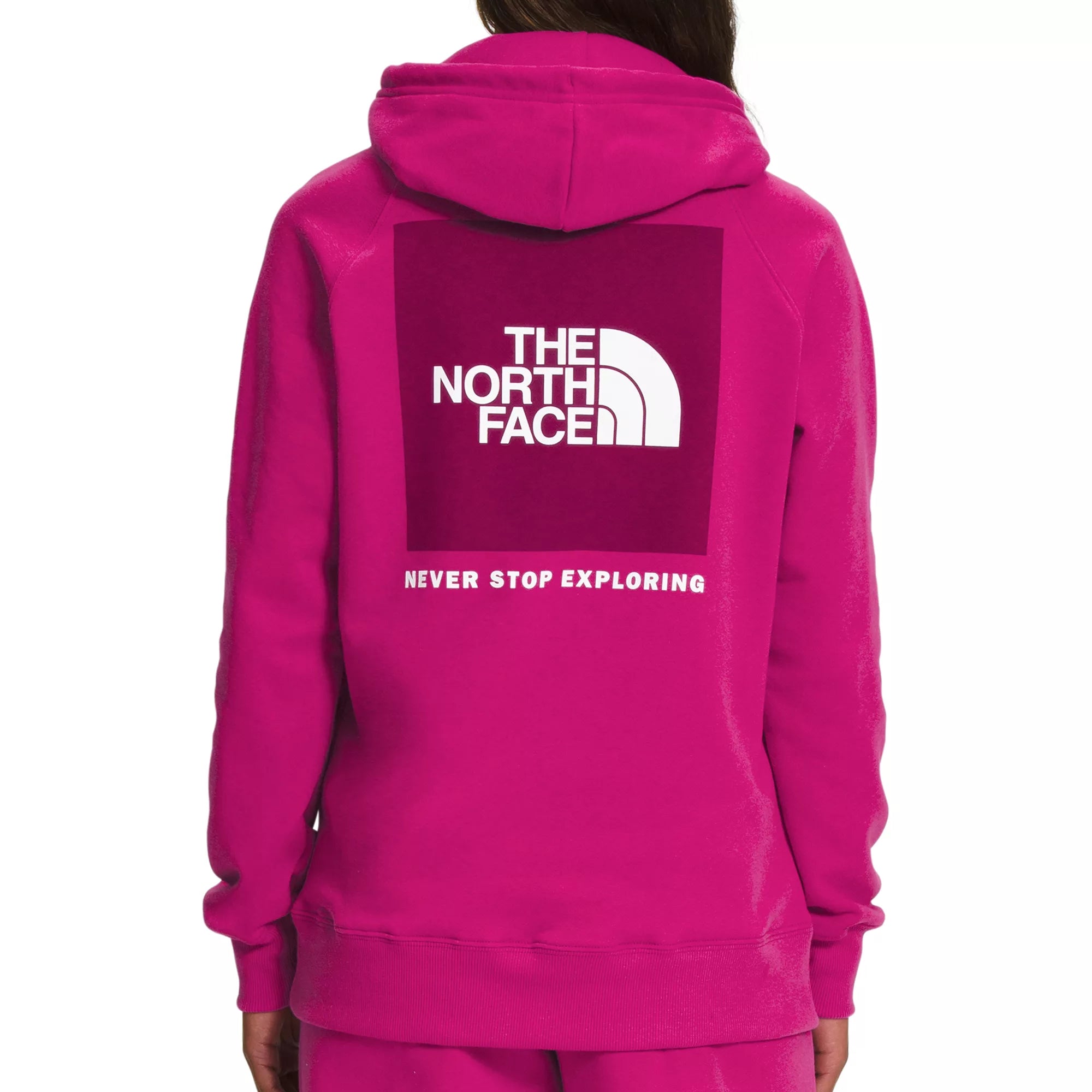 Women s The North Face Box NSE Pullover Hoody Fuchsia Pink FLCrooks
