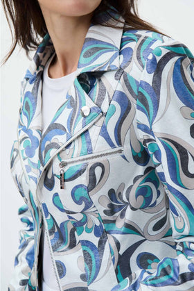 Women's Joseph Ribkoff | Faux Suede Jacket | Vanilla Multi