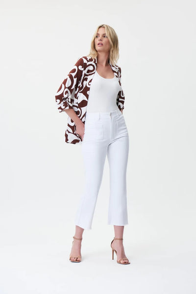 Women's Joseph Ribkoff | Flare Cropped Leg Jean | White