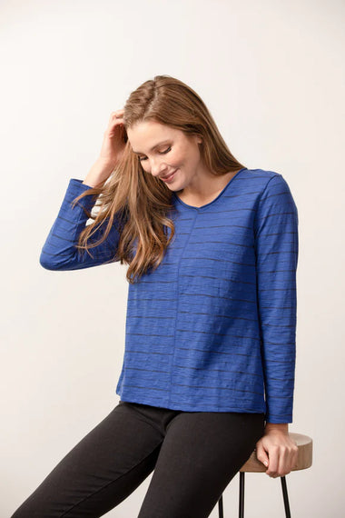 Women's Habitat | Bright Blue V-Neck Shirt | Cobalt