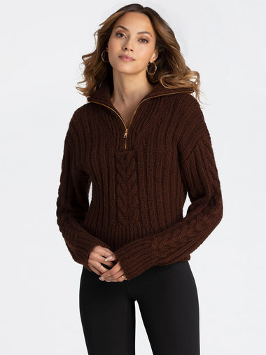 Women's 525 America | Cozy Knit Zip Sweater | Mink