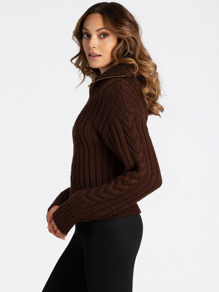 Women's 525 America | Cozy Knit Zip Sweater | Mink
