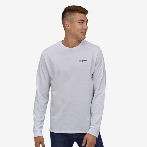 Patagonia Line Logo Ridge Long-Sleeve Responsibili-Tee-Men's XL White