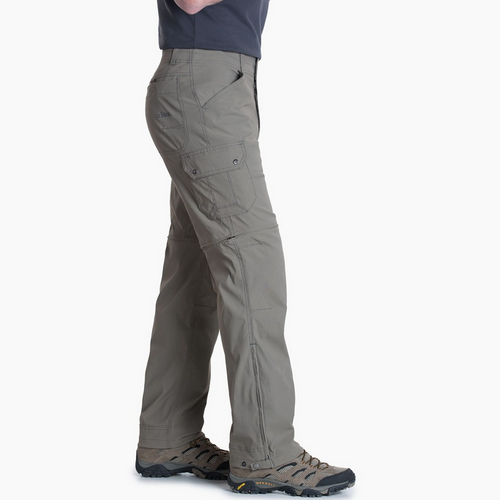 KUHL Kliffside Convertible Cargo Hiking Pants Zip Pockets Gray