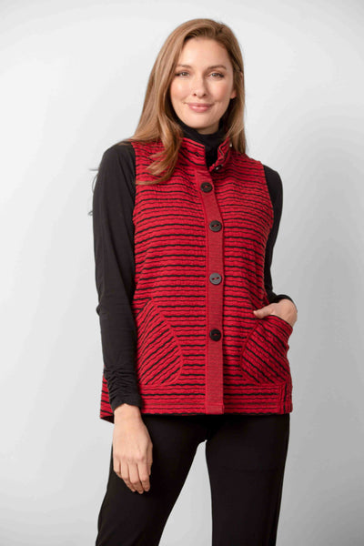 Women's Habitat | Andes Stripe Vest | Garnet