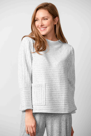 Women's Habitat | Pleated Fleece Pocket Pullover | Winter White