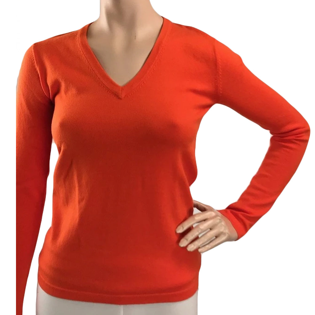 Women's 525 America, V-Neck Cotton Blend Sweater