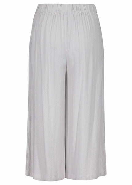 Women's Tribal Jeans | Capri Palazzo Pant with Button Accent | Flax