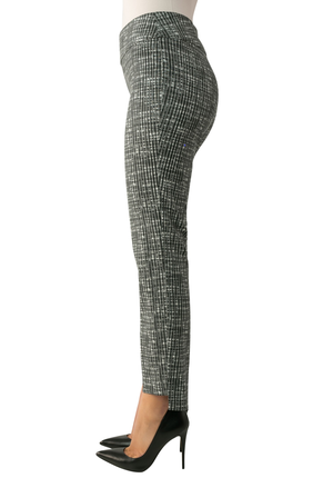 Women's Up! | Hi Lo Slimming Pull On Pants 28" Inseam | Grey Weave