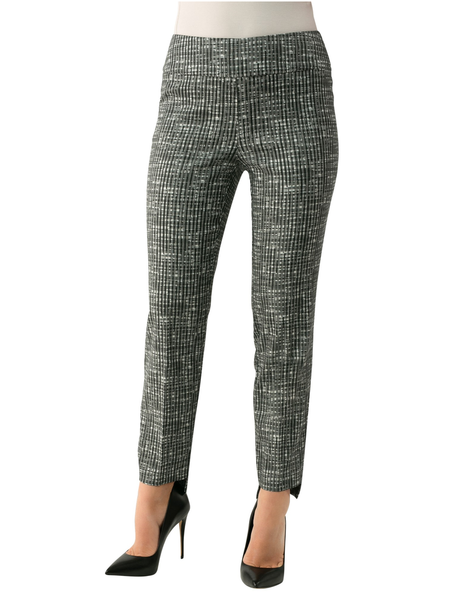 Women's Up! | Hi Lo Slimming Pull On Pants 28" Inseam | Grey Weave