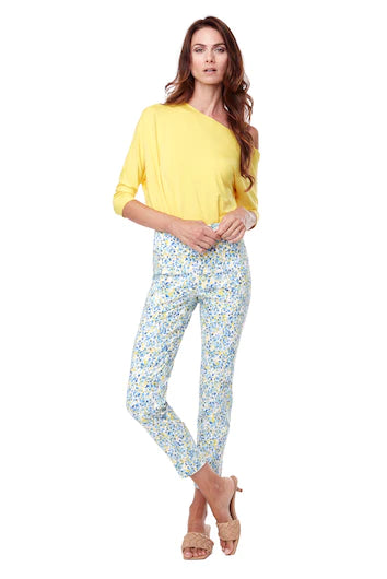 Women's Up! | Speckles Petal Slit Slimming Pull On Pants | Print