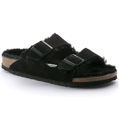 Women's Birkenstock | Arizona Fur Shearling Sandal | Black