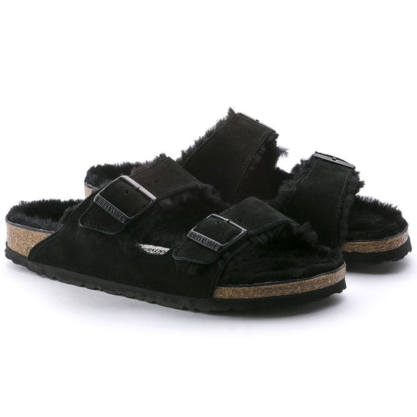 Women's Birkenstock | Arizona Fur Shearling Sandal | Black