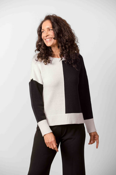 Women's Habitat | Yin Yang Pullover Sweater | Black and White