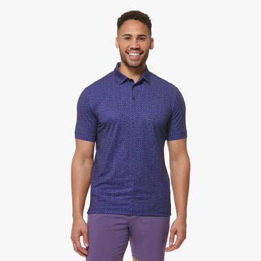 Mizzen and Main | Versa Polo | Deep Cobalt Maze Print