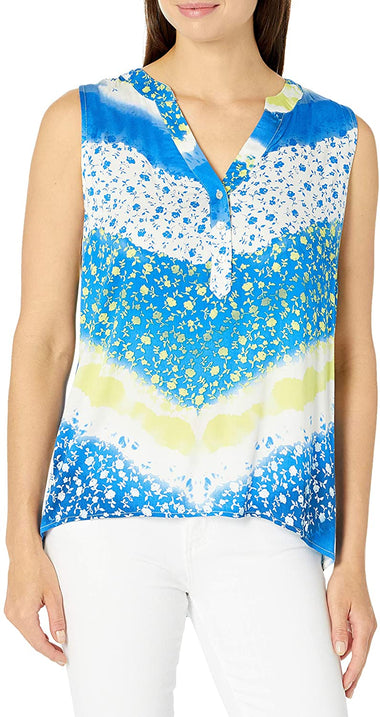 Women's Tribal | V-Neck Front and Back Top | Key Lime