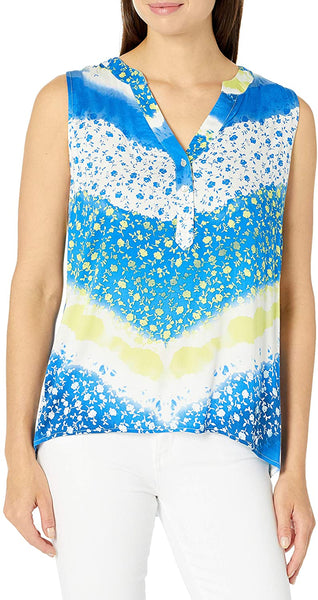 Women's Tribal | V-Neck Front and Back Top | Key Lime