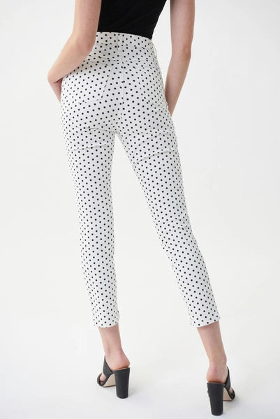 Women's Joseph Ribkoff | Polka Dot 5 Pocket Cropped Jean | Vanilla