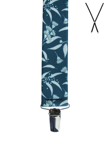 Men's Buckle 1922 | X-Back Suspenders | Ali Wilkinson Flowering Gum Print