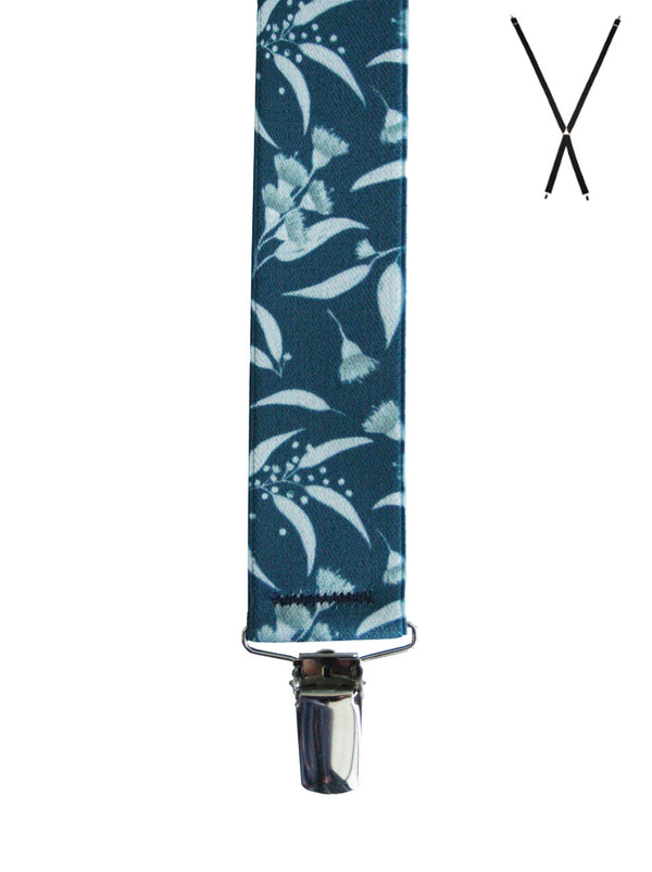 Men's Buckle 1922 | X-Back Suspenders | Ali Wilkinson Flowering Gum Print
