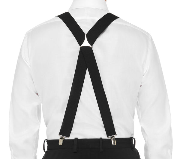 Men's Buckle 1922 | X-Back Suspenders | Plain Black