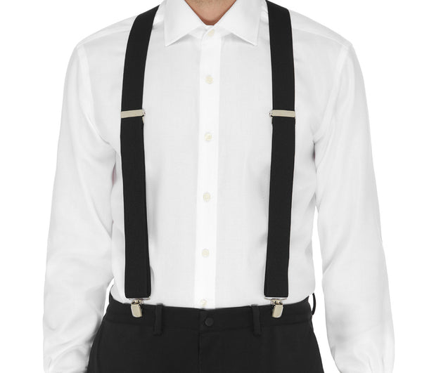 Men's Buckle 1922 | X-Back Suspenders | Plain Black