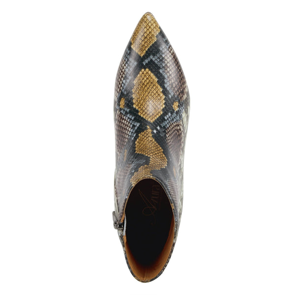 Women's Spring Step | Curvie Heel Bootie by Azura | Camel Python