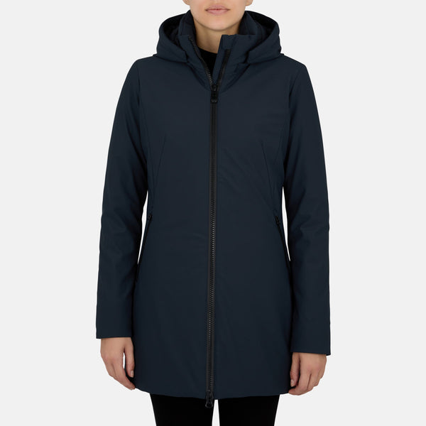 Women's Save the Duck | Lila Coat with Detachable Hood | Blue Black