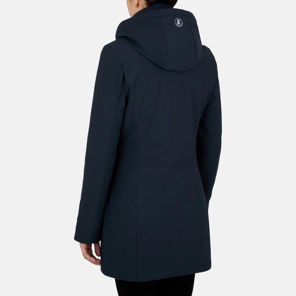 Women's Save the Duck | Lila Coat with Detachable Hood | Blue Black