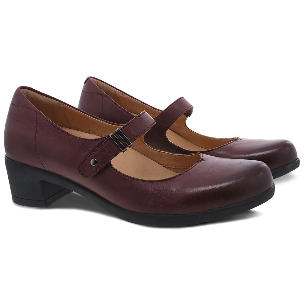 Women s Dansko Callista Burnished Nubuck Shoe Wine F.L