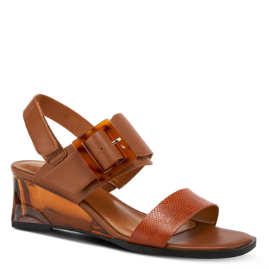 Women's Spring Step | Elidy Strap Shoe by Azura | Camel