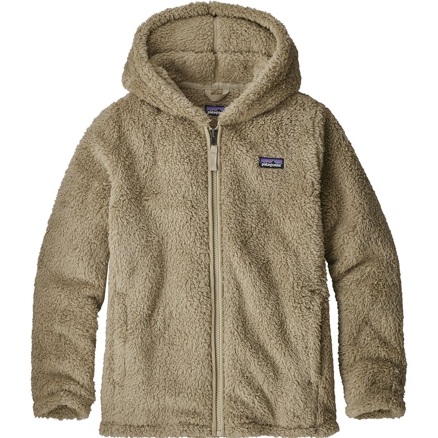 Girls Patagonia Los Gatos Full Zip Hooded Fleece Jacket Beige