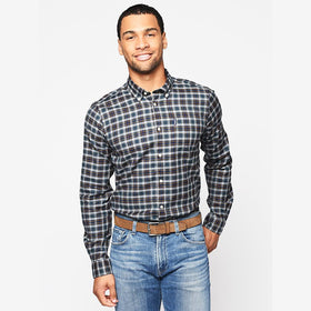 Men's Barbour | Highland Check 21 Tailored Shirt | Grey Marl